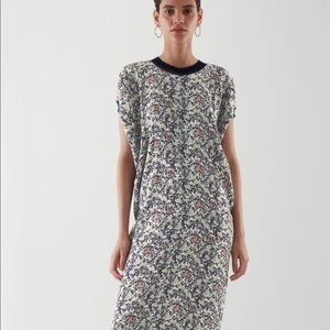 COS gathered maxi dress floral print